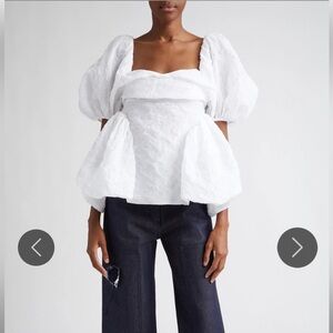 CECILIE BAHNSEN
Umber Pouf Sleeve Top